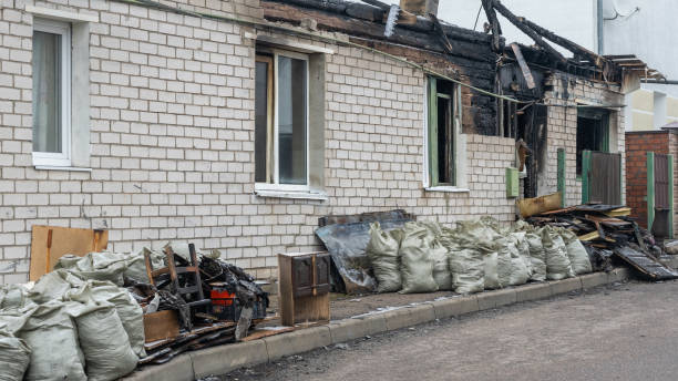 Professional Emergency Fire Cleanup technician working in Spencerville, MD